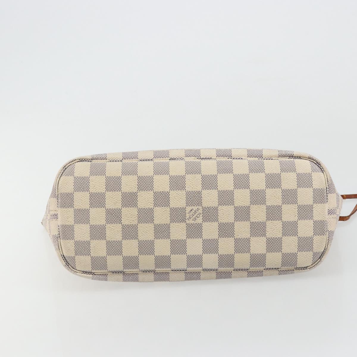 LOUIS VUITTON Damier Azur Neverfull PM Tote Bag N41362 LV Auth 176975