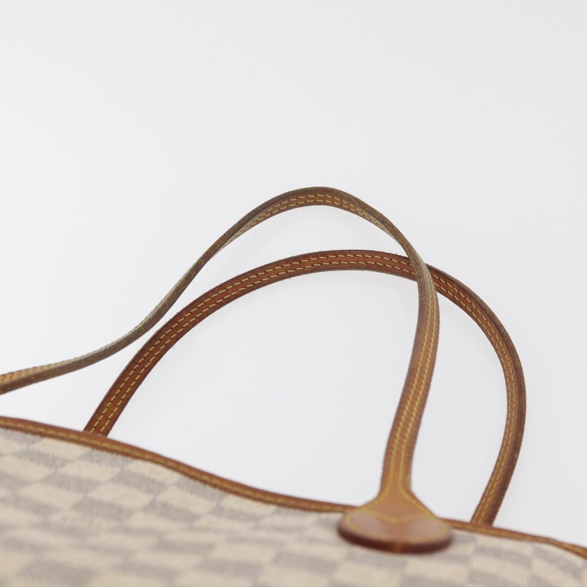 LOUIS VUITTON Damier Azur Neverfull MM Tote Bag N41605 LV Auth 176990