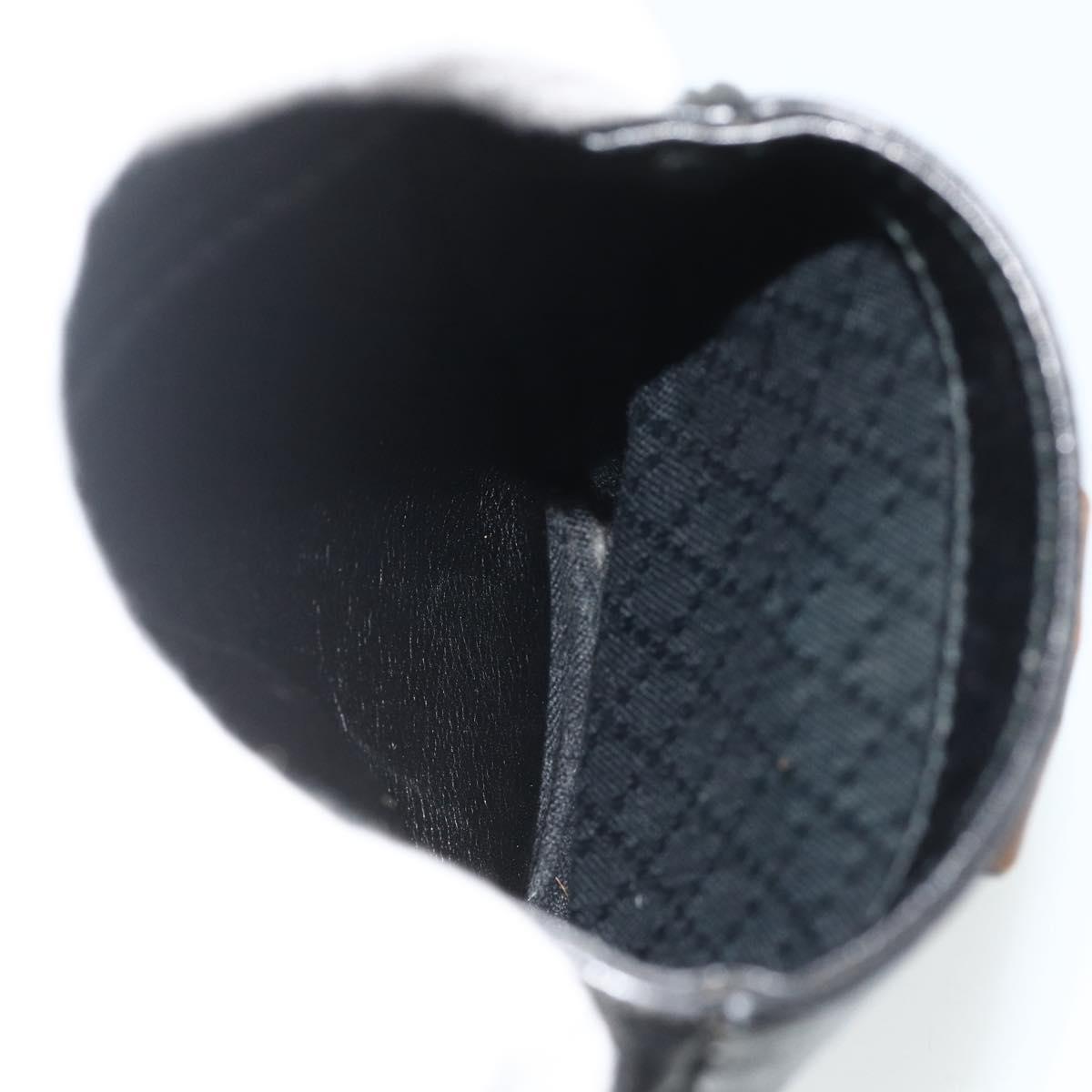 GUCCI Bamboo Backpack Leather Black Gold Auth 176996
