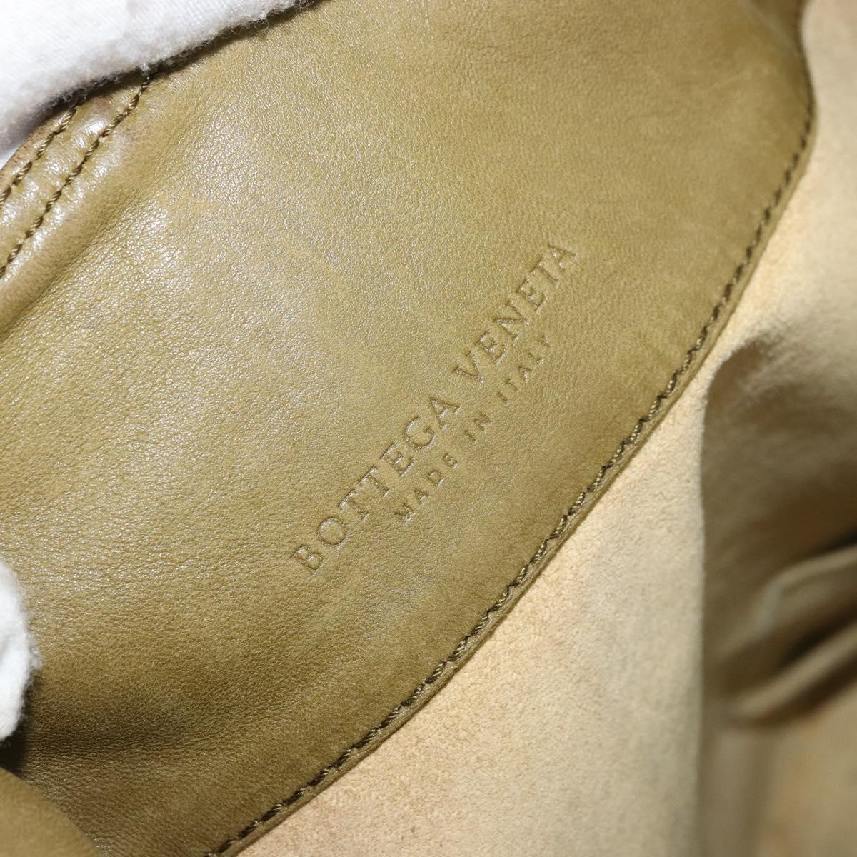BOTTEGA VENETA INTRECCIATO Hand Bag Leather Khaki 131673 Auth 177000