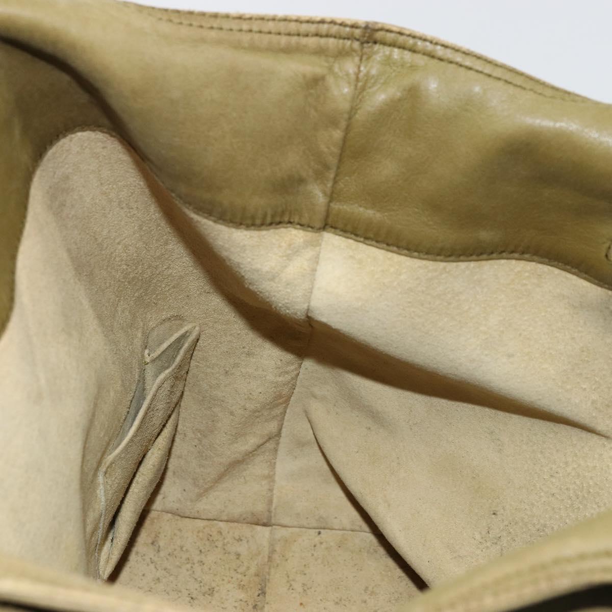 BOTTEGA VENETA INTRECCIATO Hand Bag Leather Khaki 131673 Auth 177000