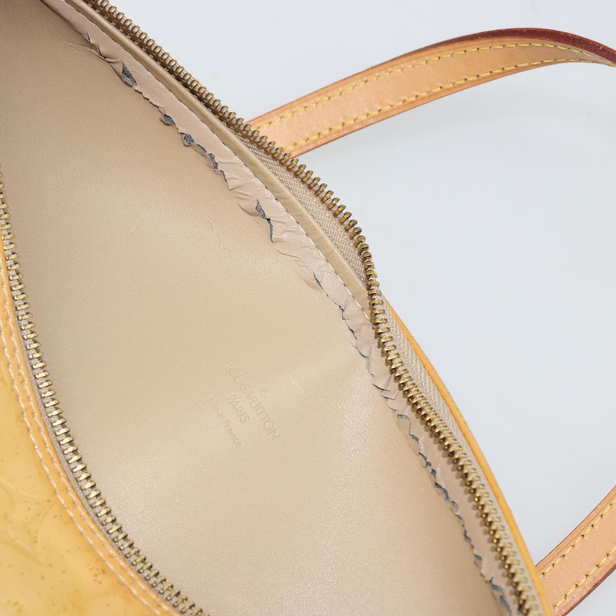 LOUIS VUITTON Monogram Vernis Bedford Hand Bag Beige M91006 LV Auth 177020