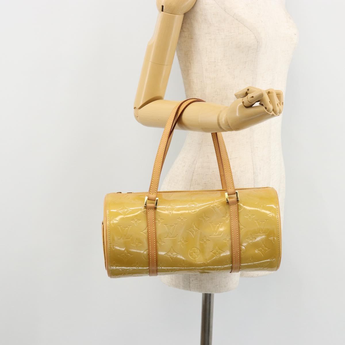 LOUIS VUITTON Monogram Vernis Bedford Hand Bag Beige M91006 LV Auth 177020
