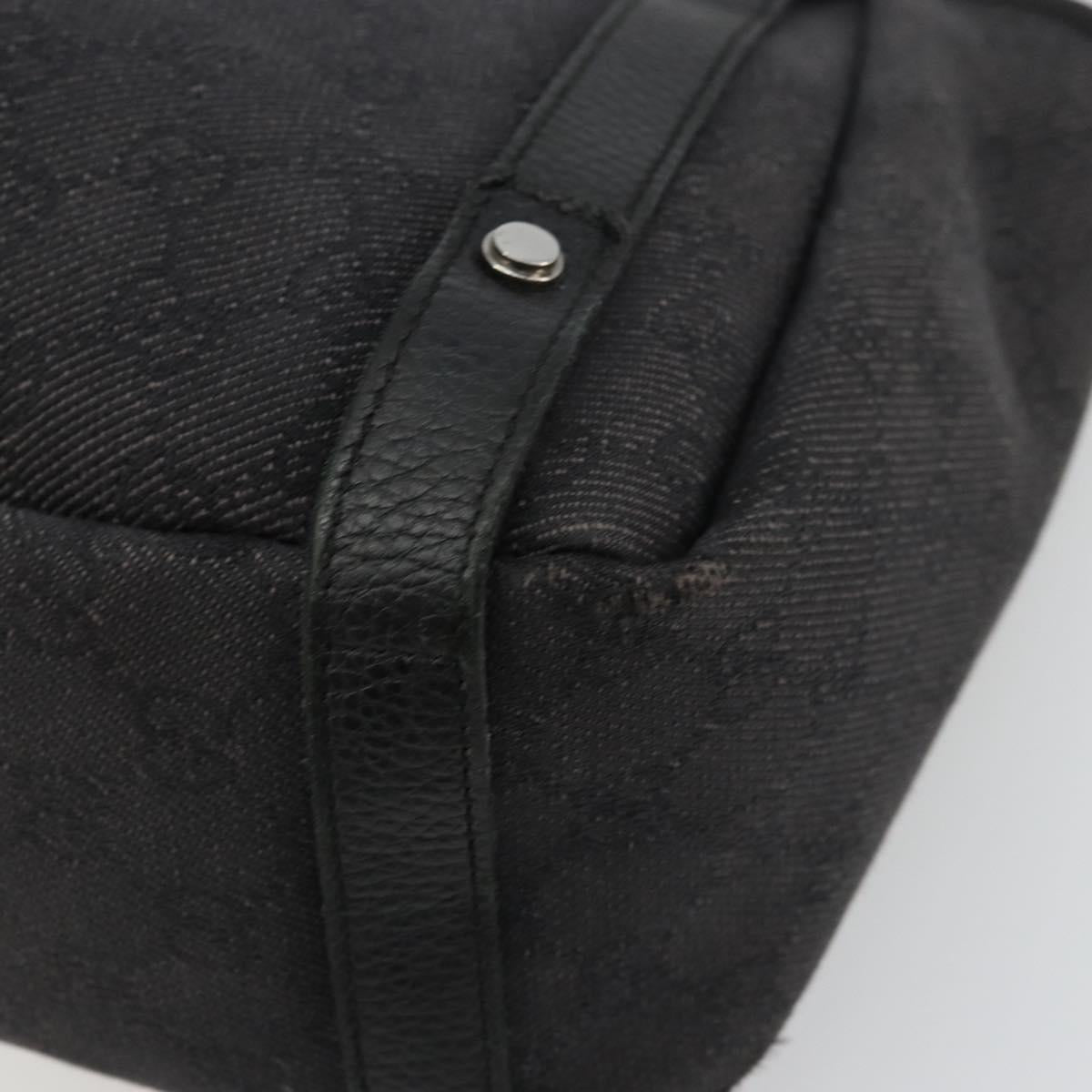 GUCCI GG Canvas Abbey Tote Bag Black Silver 293578 Auth 177025A