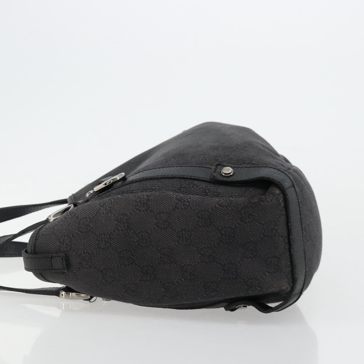 GUCCI GG Canvas Abbey Tote Bag Black Silver 293578 Auth 177025A