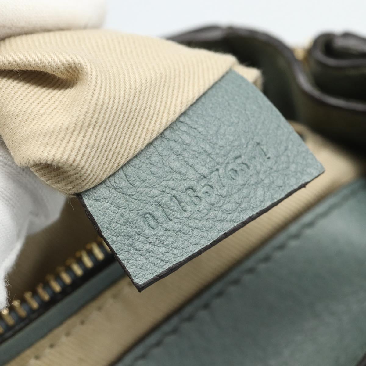 Chloe Fay Backpack Suede Leather 2way Gold Light green Auth 177032