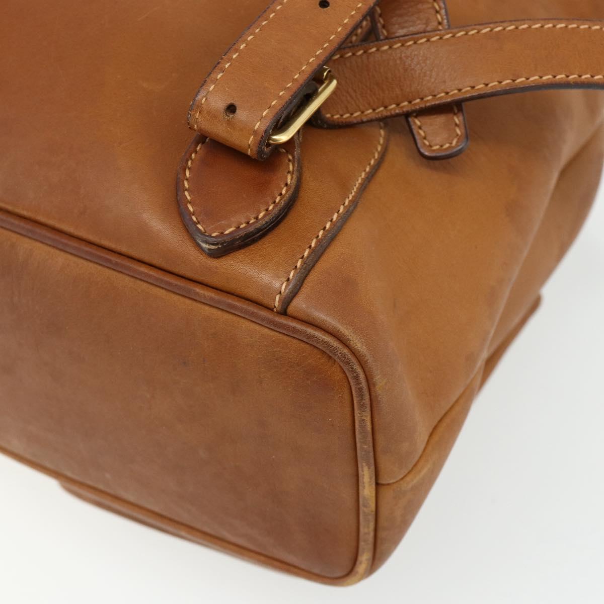 GUCCI Bamboo Backpack Leather Brown Gold 003 58 0016 Auth 177054