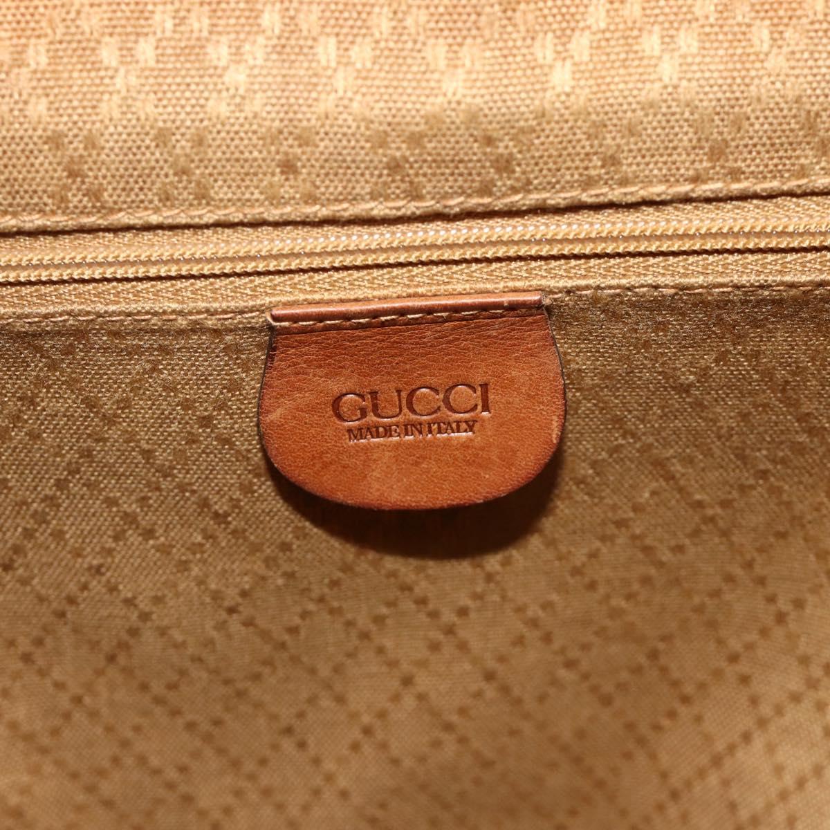 GUCCI Bamboo Backpack Leather Brown Gold 003 58 0016 Auth 177054