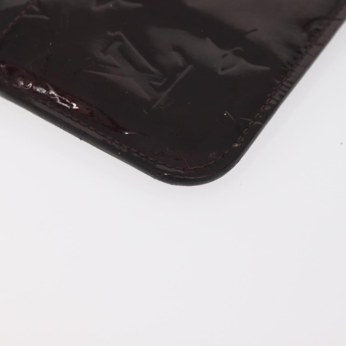 LOUIS VUITTON Vernis Pochette Cles NM Coin Purse Amarante M93557 LV Auth 177068