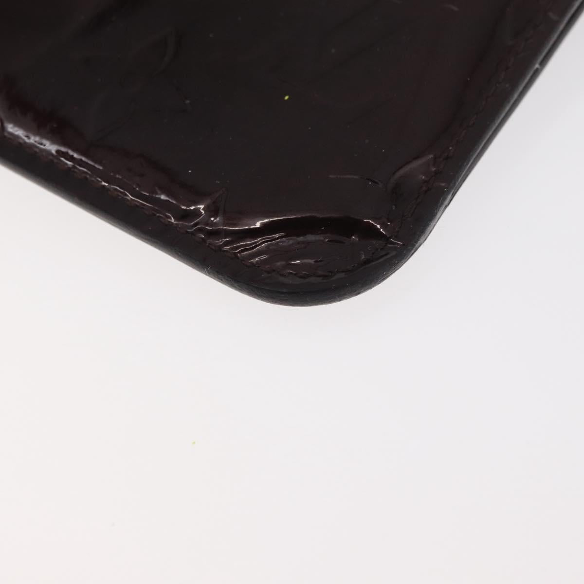 LOUIS VUITTON Vernis Pochette Cles NM Coin Purse Amarante M93557 LV Auth 177068
