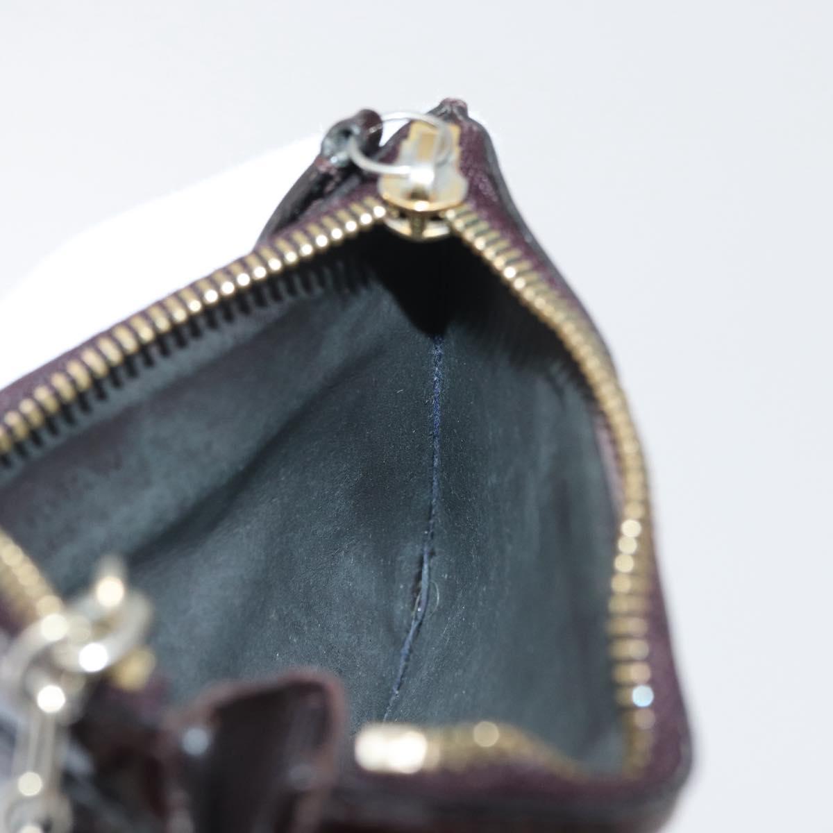 LOUIS VUITTON Vernis Pochette Cles NM Coin Purse Amarante M93557 LV Auth 177068