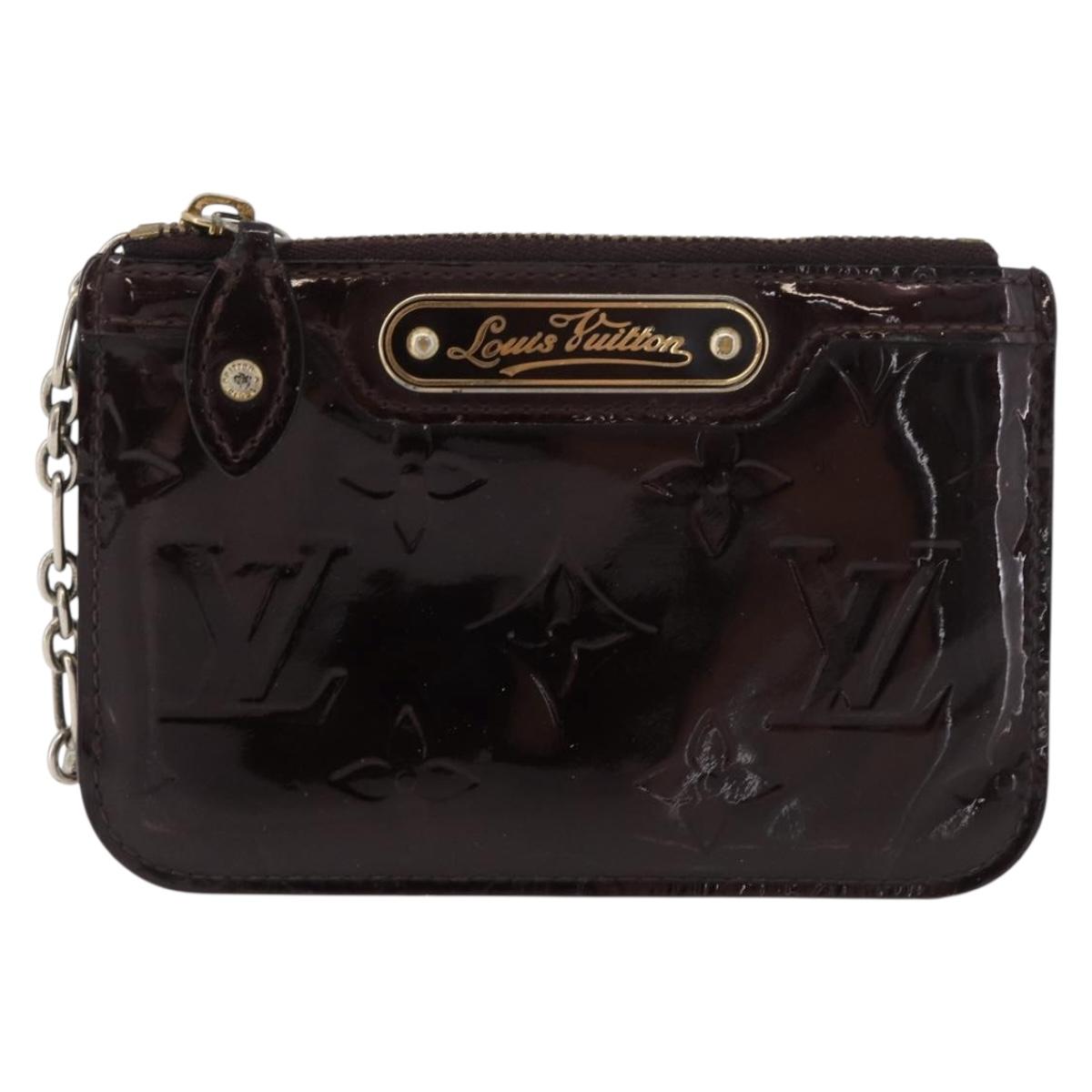 LOUIS VUITTON Vernis Pochette Cles NM Coin Purse Amarante M93557 LV Auth 177068