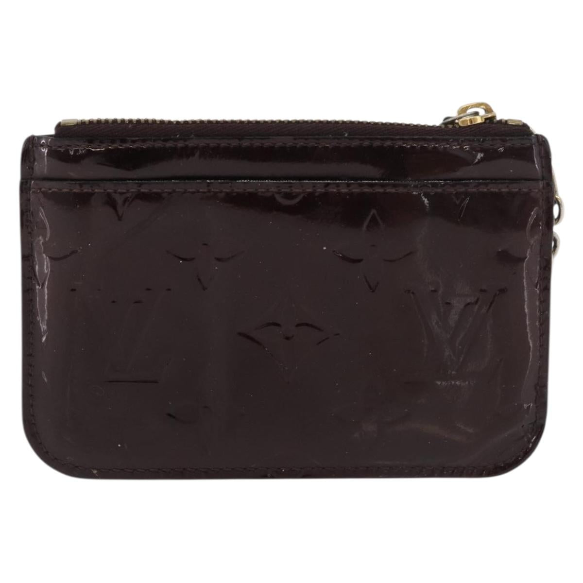 LOUIS VUITTON Vernis Pochette Cles NM Coin Purse Amarante M93557 LV Auth 177068