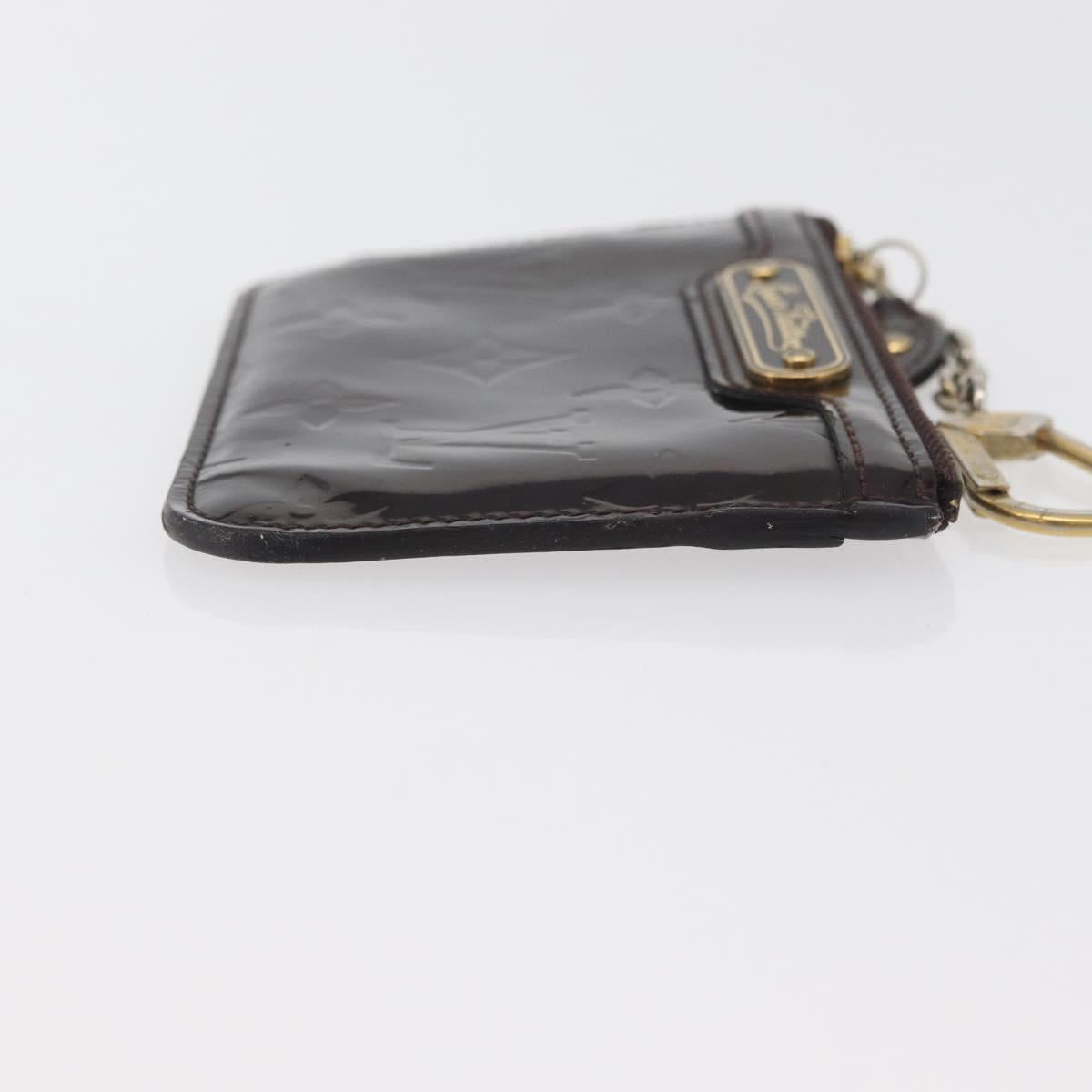 LOUIS VUITTON Vernis Pochette Cles NM Coin Purse Amarante M93557 LV Auth 177068