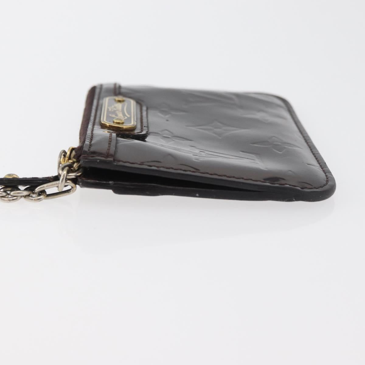 LOUIS VUITTON Vernis Pochette Cles NM Coin Purse Amarante M93557 LV Auth 177068