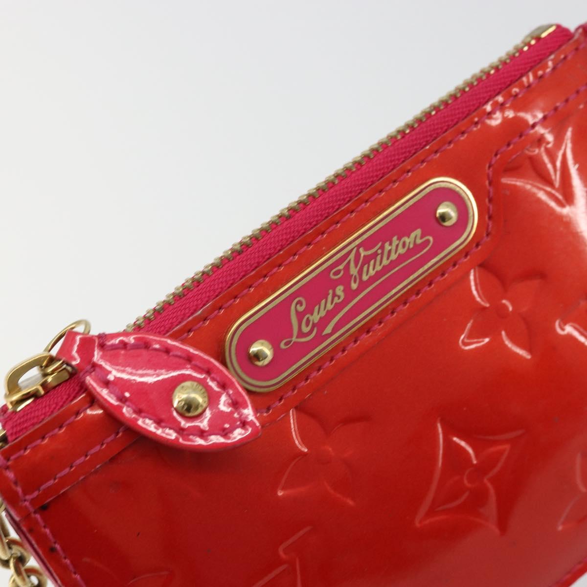 LOUIS VUITTON Vernis Pochette Cles NM Coin Purse Rose Pop M93637 LV Auth 177069