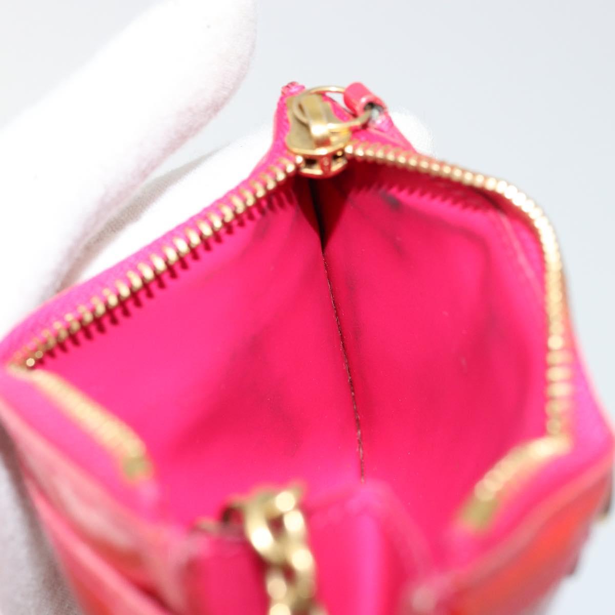 LOUIS VUITTON Vernis Pochette Cles NM Coin Purse Rose Pop M93637 LV Auth 177069