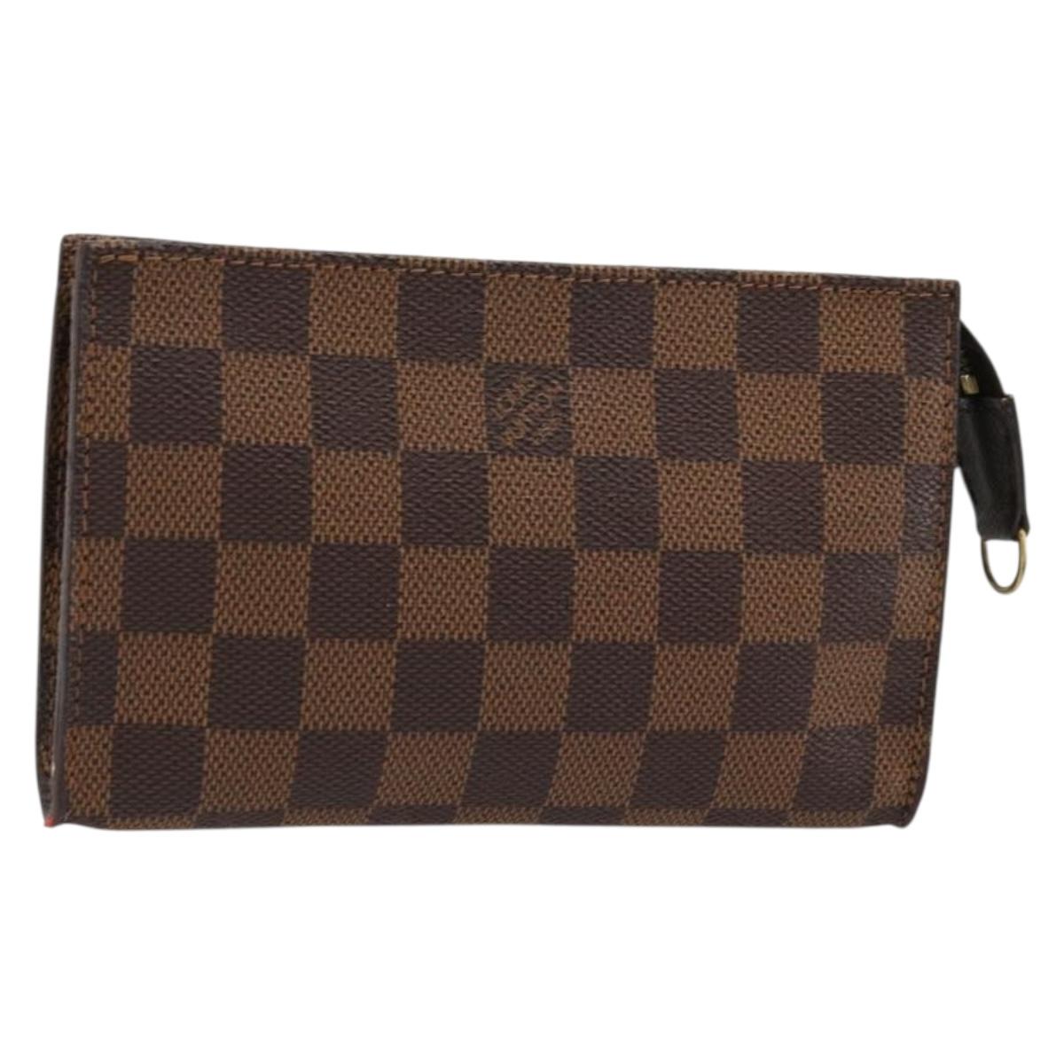 LOUIS VUITTON Damier Ebene Marais Pouch LV Auth 177071