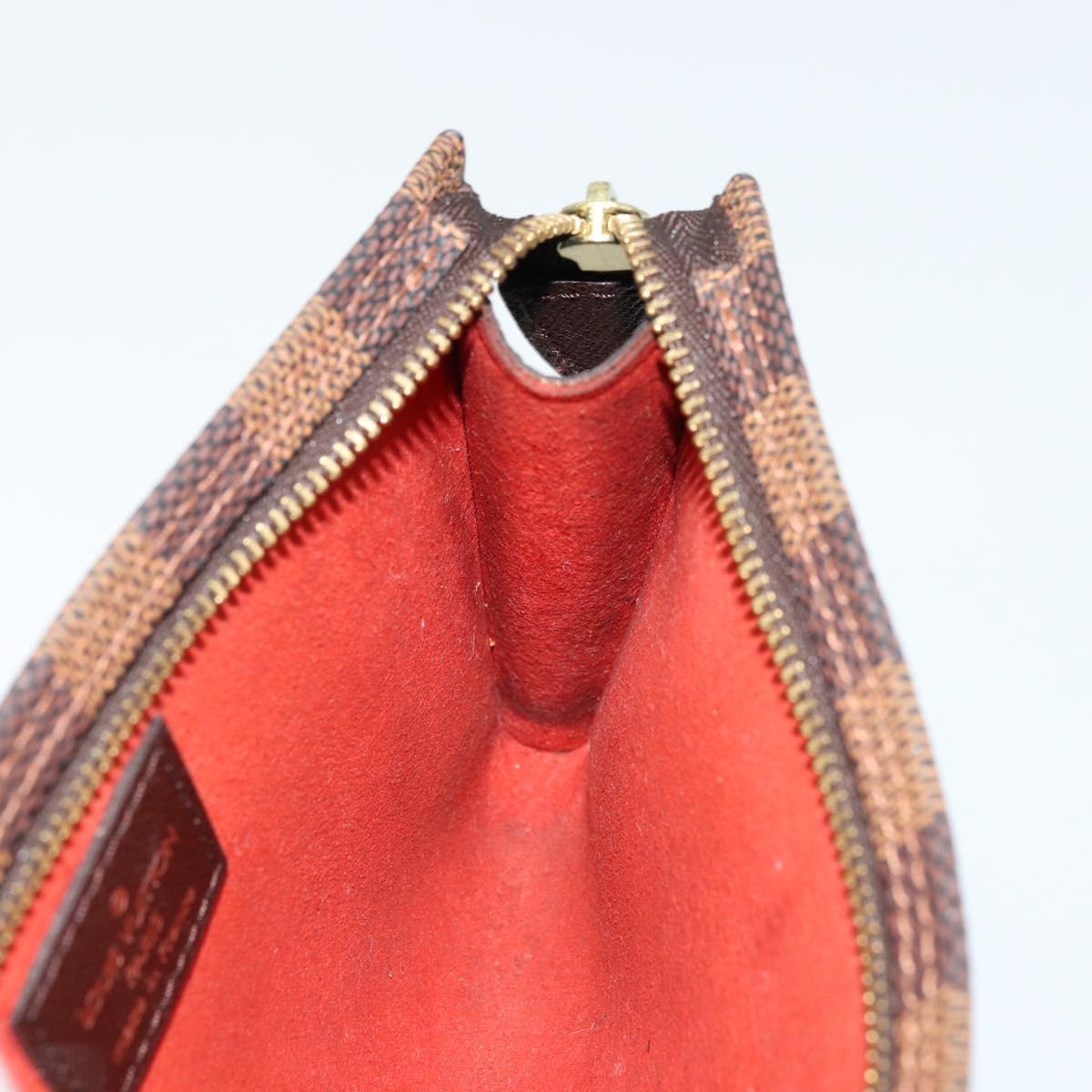 LOUIS VUITTON Damier Ebene Marais Pouch LV Auth 177071