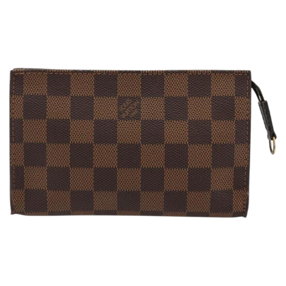 LOUIS VUITTON Damier Ebene Marais Pouch LV Auth 177071