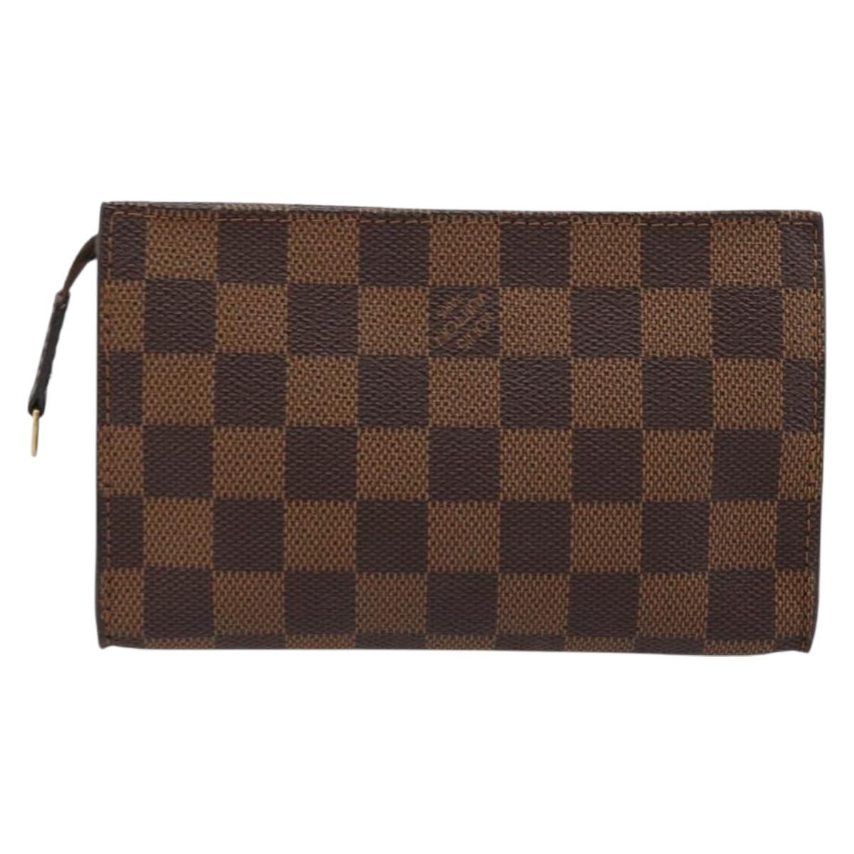 LOUIS VUITTON Damier Ebene Marais Pouch LV Auth 177071
