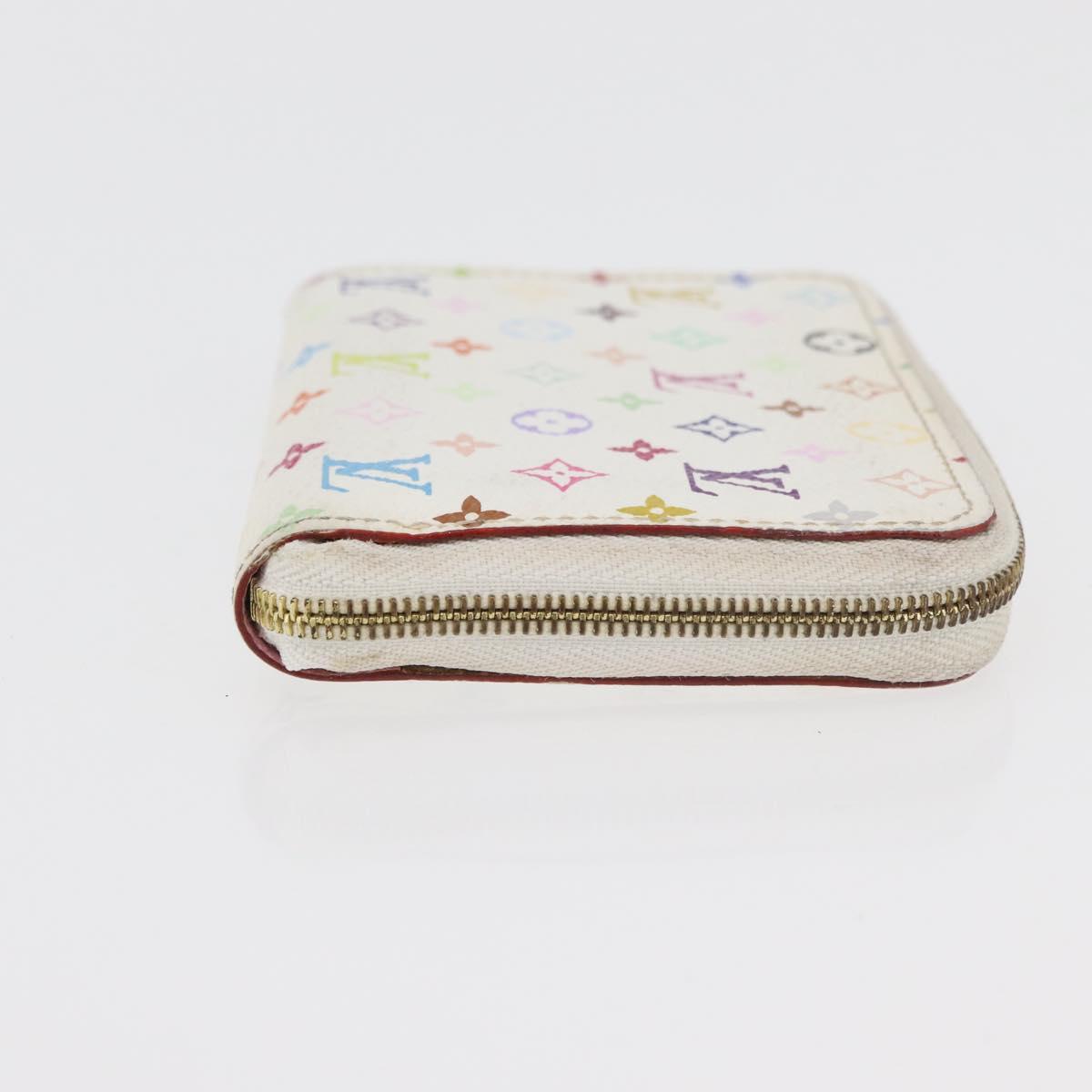 LOUIS VUITTON Monogram Multicolor Zippy Coin Purse White M93741 Auth 177072A