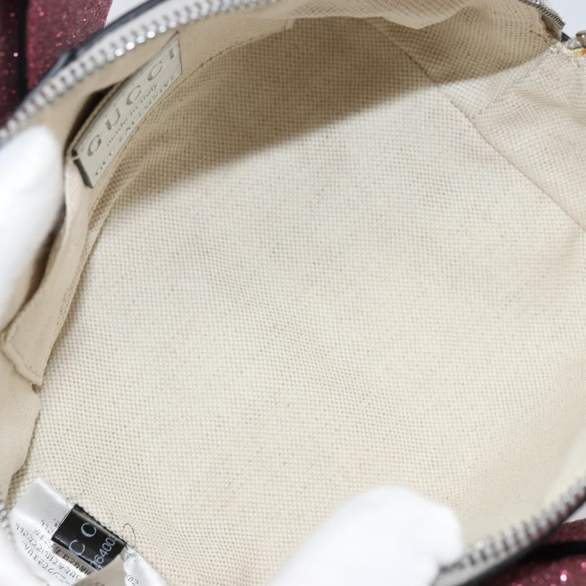 GUCCI Children's Hand Bag Leather Silver Auth 177083A