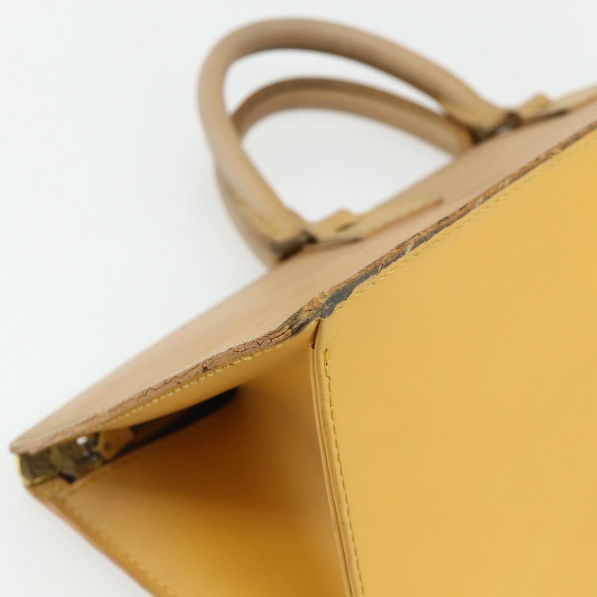 LOUIS VUITTON Epi Sac Triangle Hand Bag Yellow M52099 LV Auth 177090