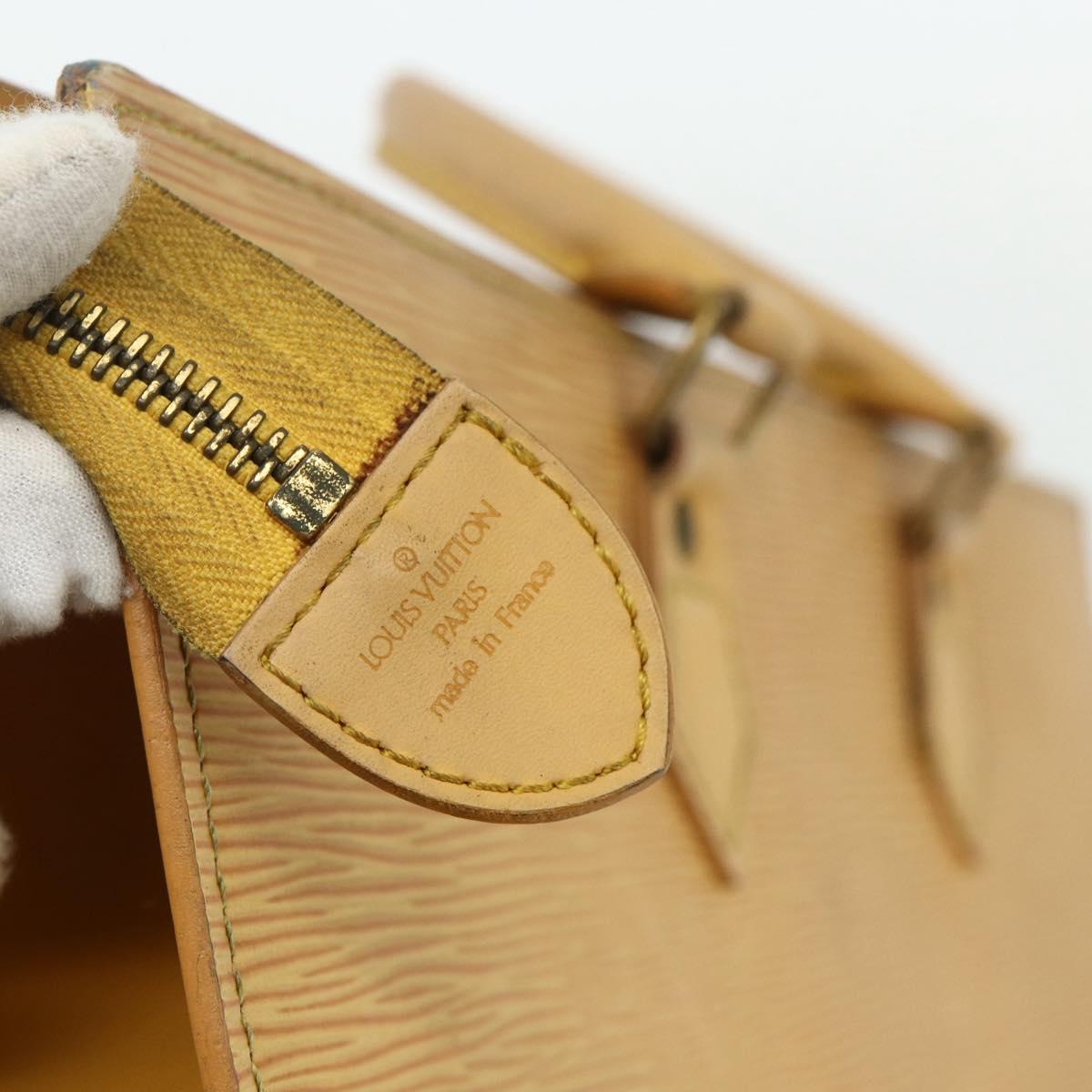 LOUIS VUITTON Epi Sac Triangle Hand Bag Yellow M52099 LV Auth 177090