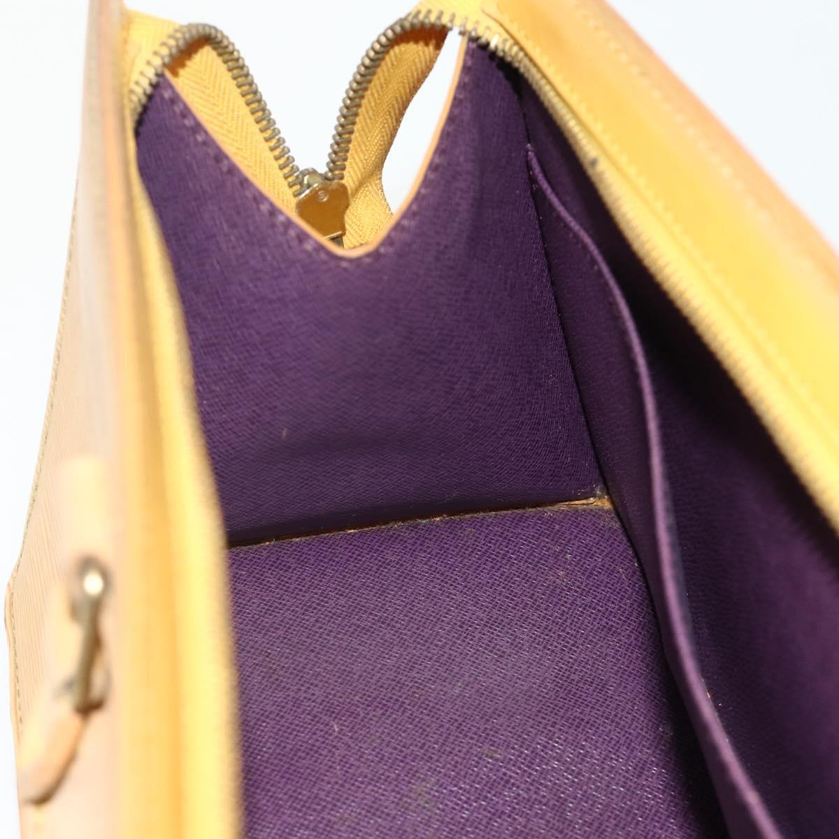 LOUIS VUITTON Epi Sac Triangle Hand Bag Yellow M52099 LV Auth 177090
