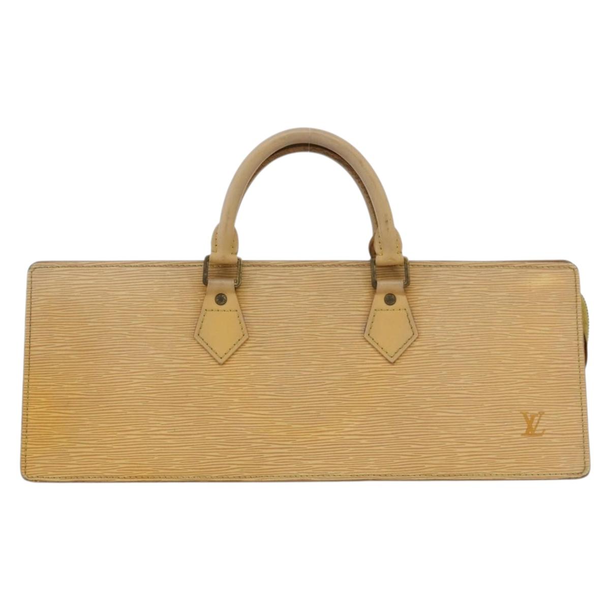 LOUIS VUITTON Epi Sac Triangle Hand Bag Yellow M52099 LV Auth 177090