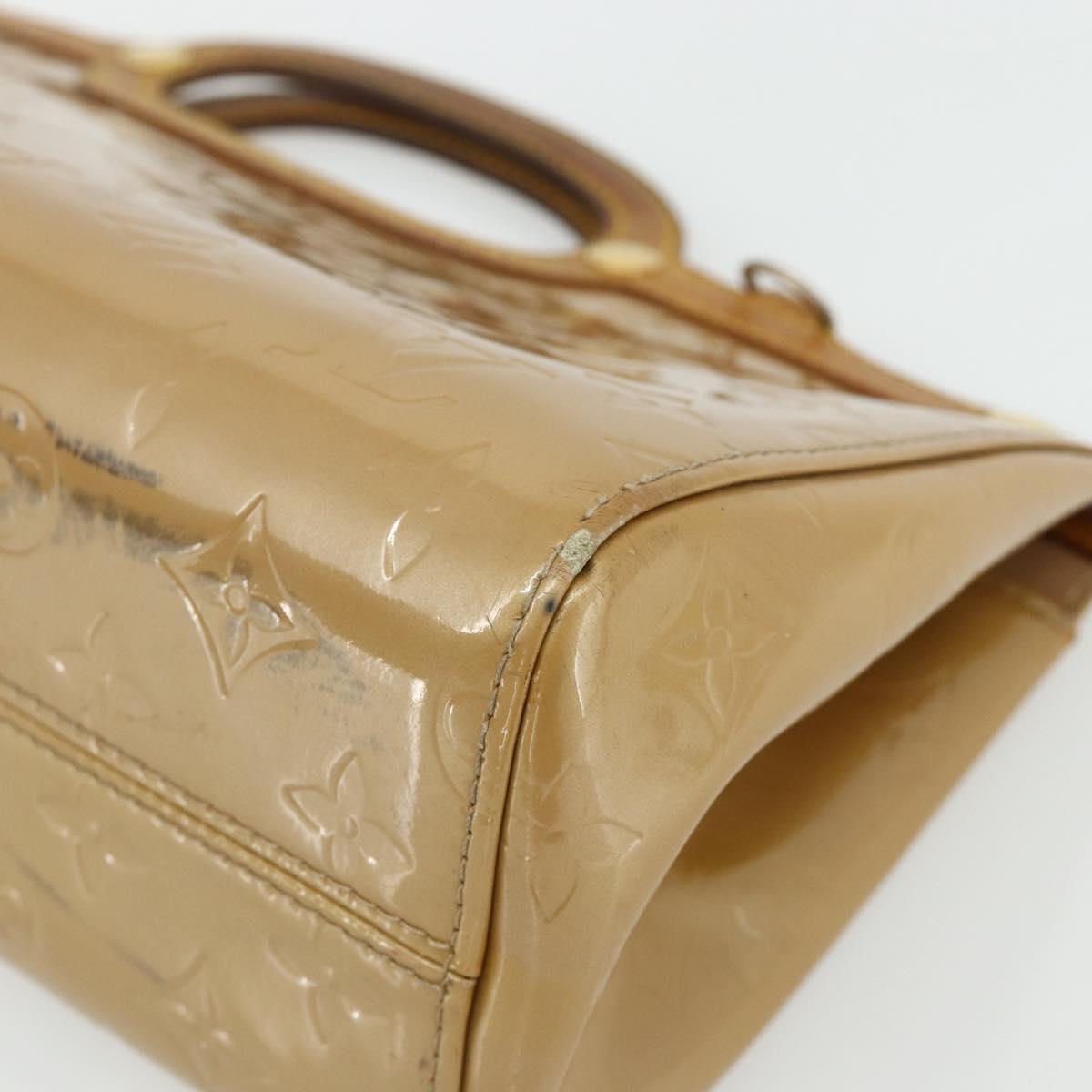 LOUIS VUITTON Monogram Vernis Roxbury Drive Bag 2Way Noisette M91372 Auth 177091