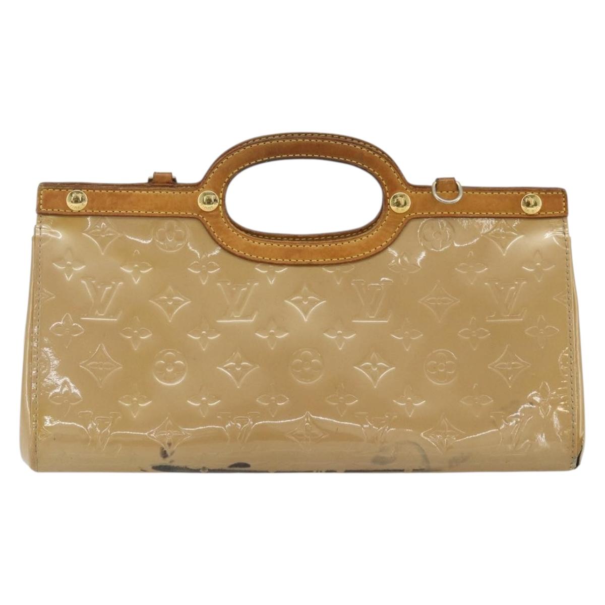 LOUIS VUITTON Monogram Vernis Roxbury Drive Bag 2Way Noisette M91372 Auth 177091