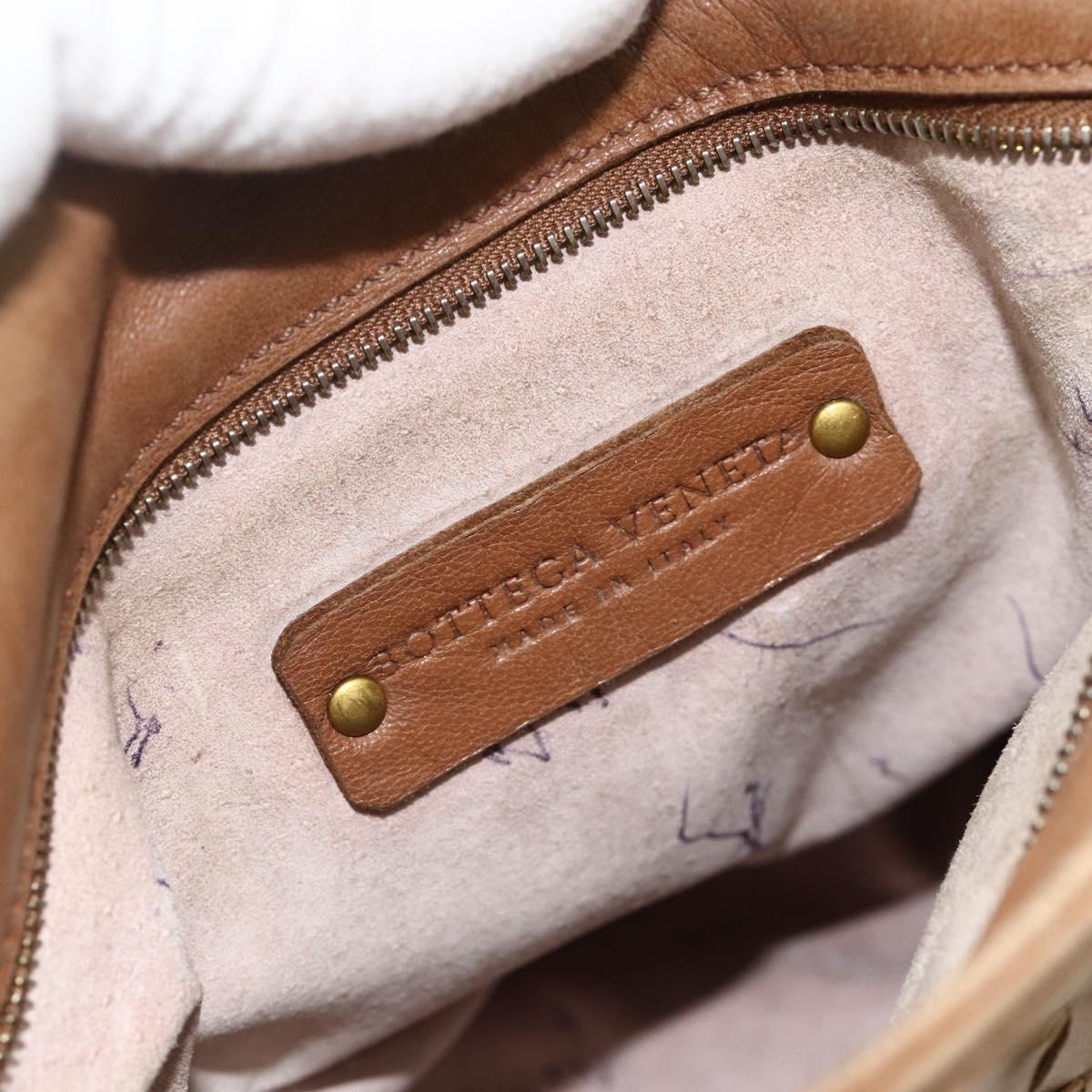 BOTTEGA VENETA INTRECCIATO Shoulder Bag Leather Beige 170022 Auth 177097