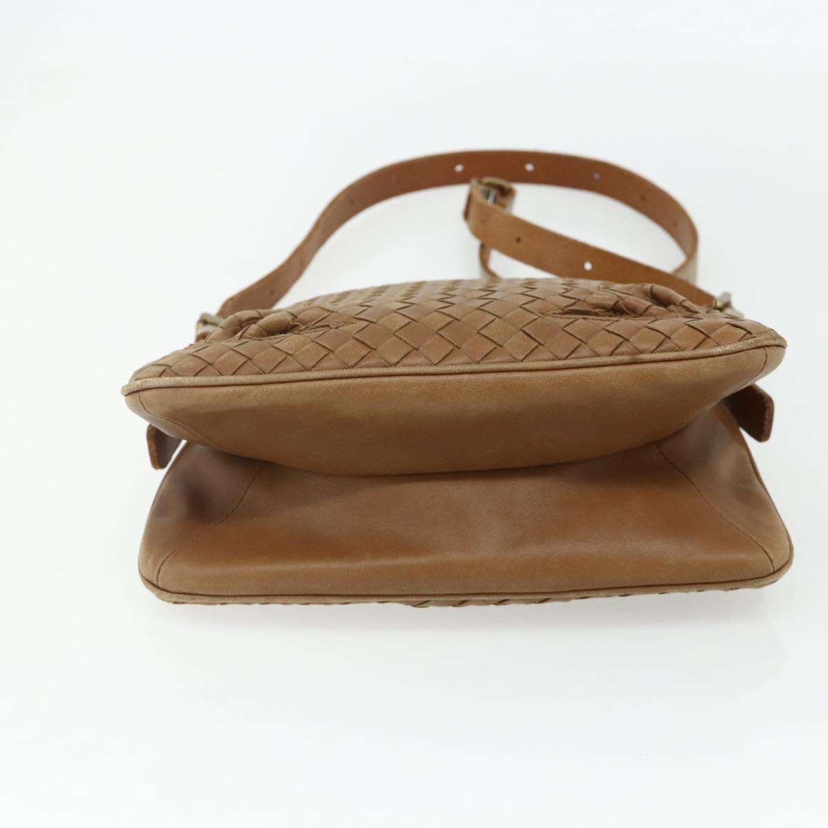 BOTTEGA VENETA INTRECCIATO Shoulder Bag Leather Beige 170022 Auth 177097