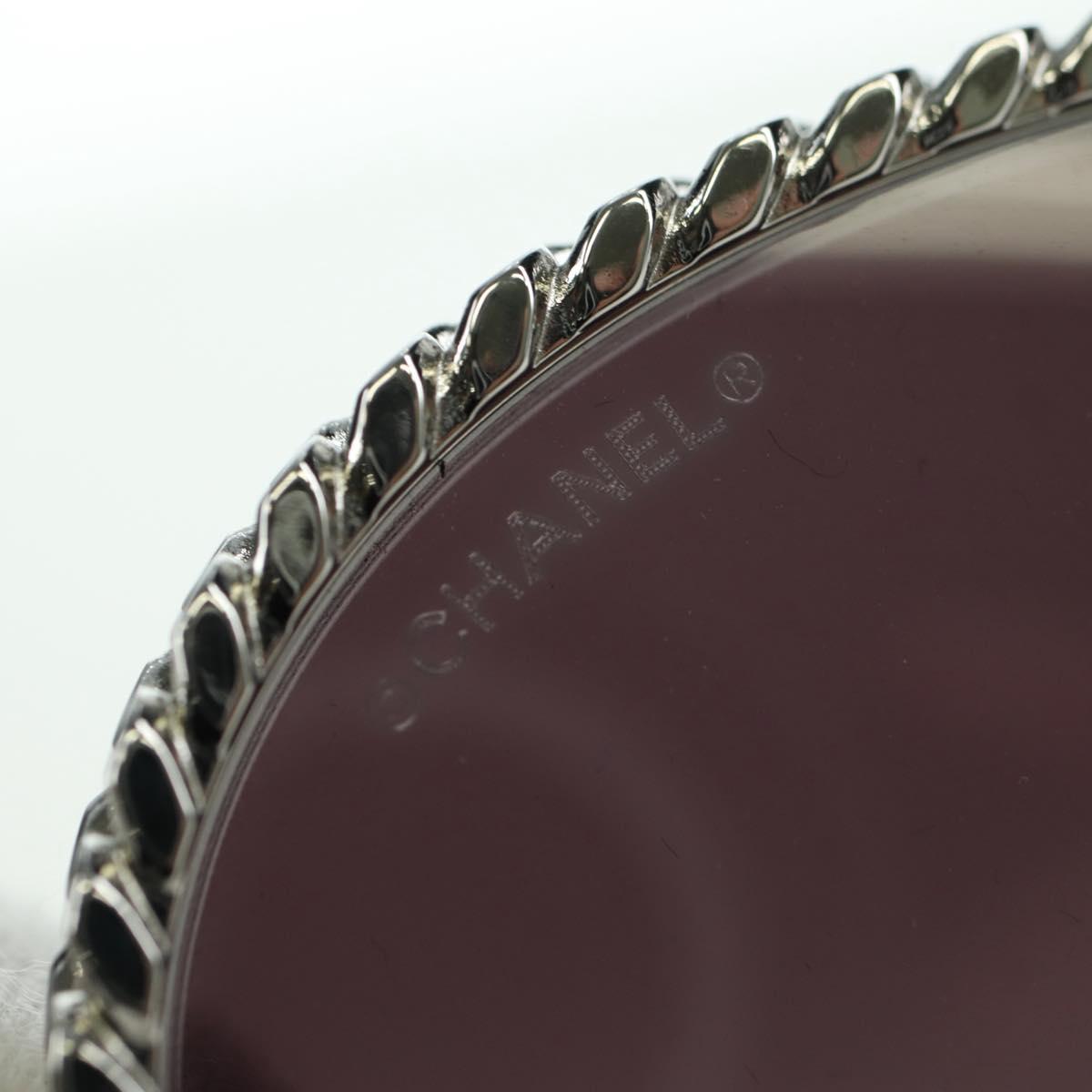 CHANEL Sunglasses metal Silver tone 4242 CC Auth 177100V
