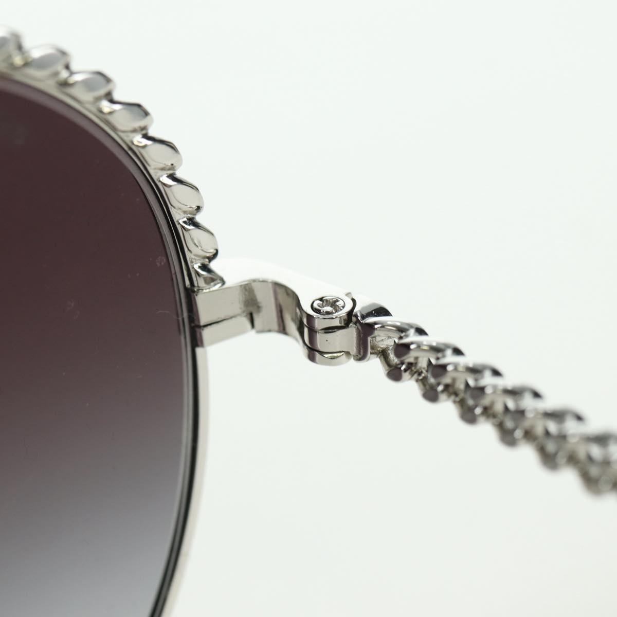 CHANEL Sunglasses metal Silver tone 4242 CC Auth 177100V