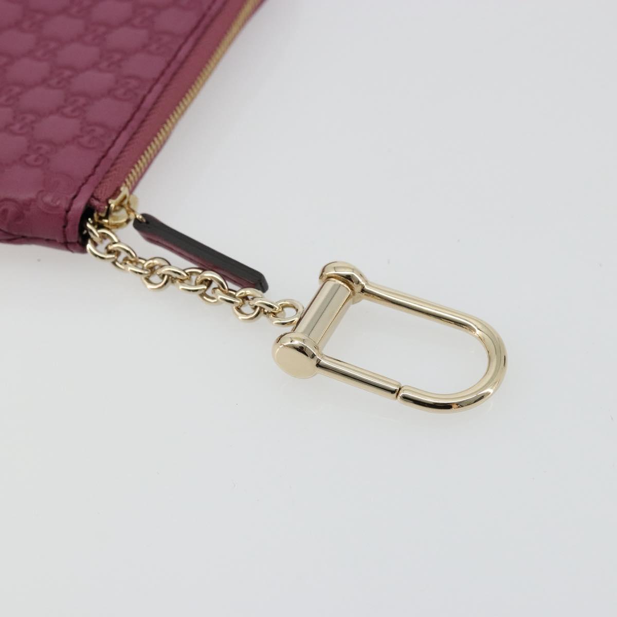 GUCCI Micro Guccissima Coin Purse Leather Purple Gold 233183 Auth 177104A