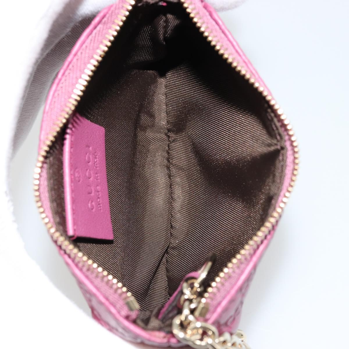 GUCCI Micro Guccissima Coin Purse Leather Purple Gold 233183 Auth 177104A