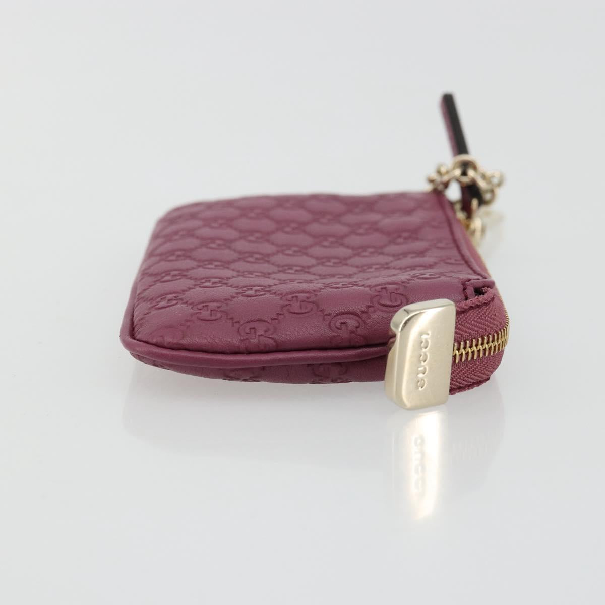 GUCCI Micro Guccissima Coin Purse Leather Purple Gold 233183 Auth 177104A