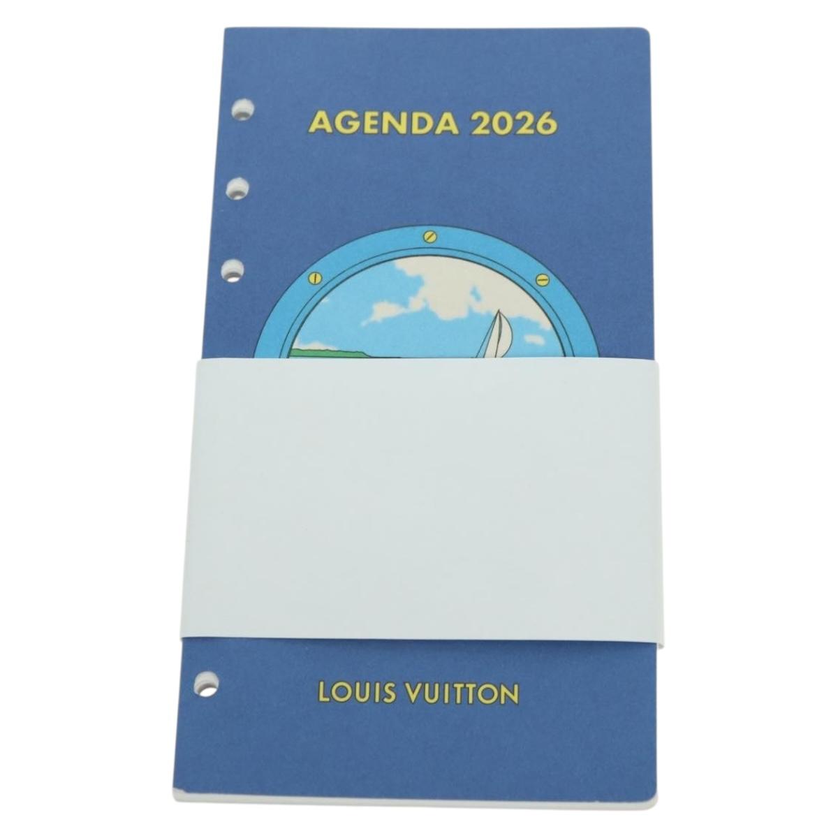 LOUIS VUITTON Refill 2026 Agenda MM Blue RA4106 Auth 177112M