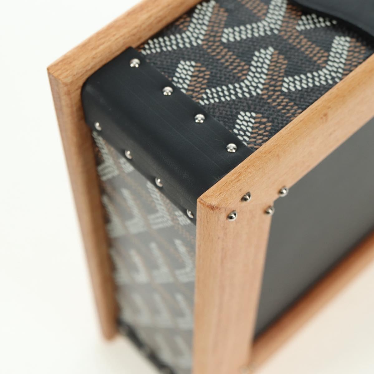 GOYARD Herringbone Food Bowl PVC Brown Auth 177113SV