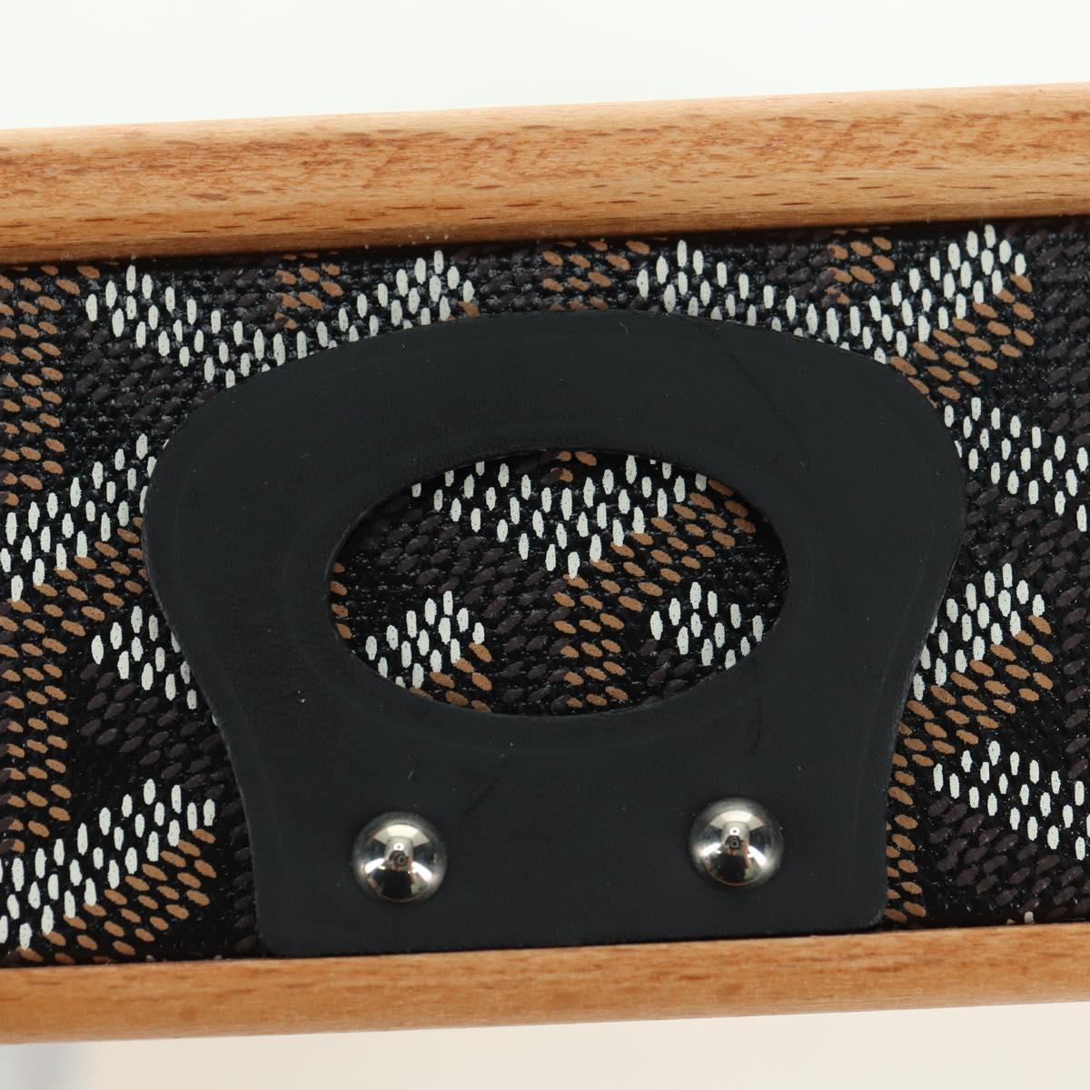 GOYARD Herringbone Food Bowl PVC Brown Auth 177113SV