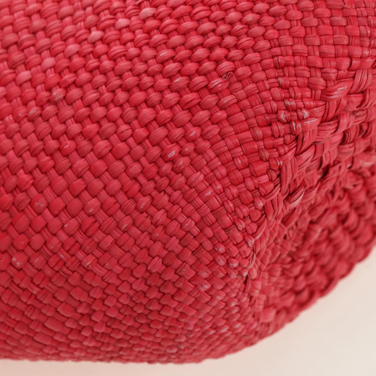 LOEWE Watermelon Tote Bag Raffia 2way Red Auth 177114SAV