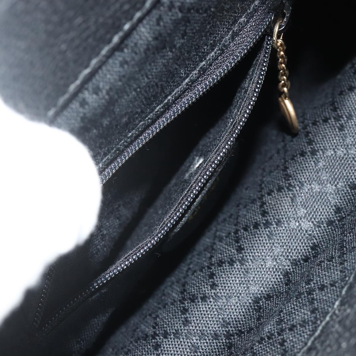 GUCCI Bamboo Backpack Suede Black Gold 003 2034 0030 Auth 177116