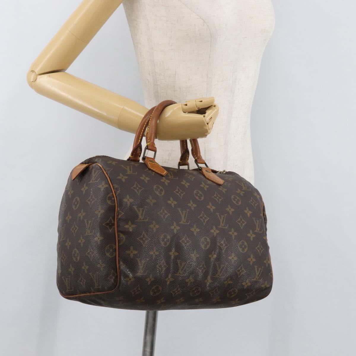 LOUIS VUITTON Monogram Speedy 30 Hand Bag M41526 LV Auth 177123