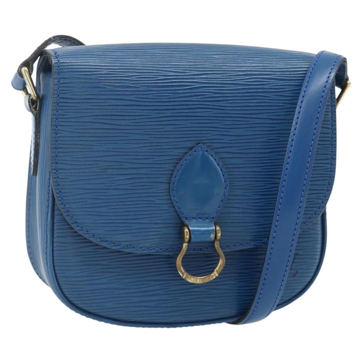 LOUIS VUITTON Epi Saint Cloud PM Shoulder Bag Blue M52195 LV Auth 177143A