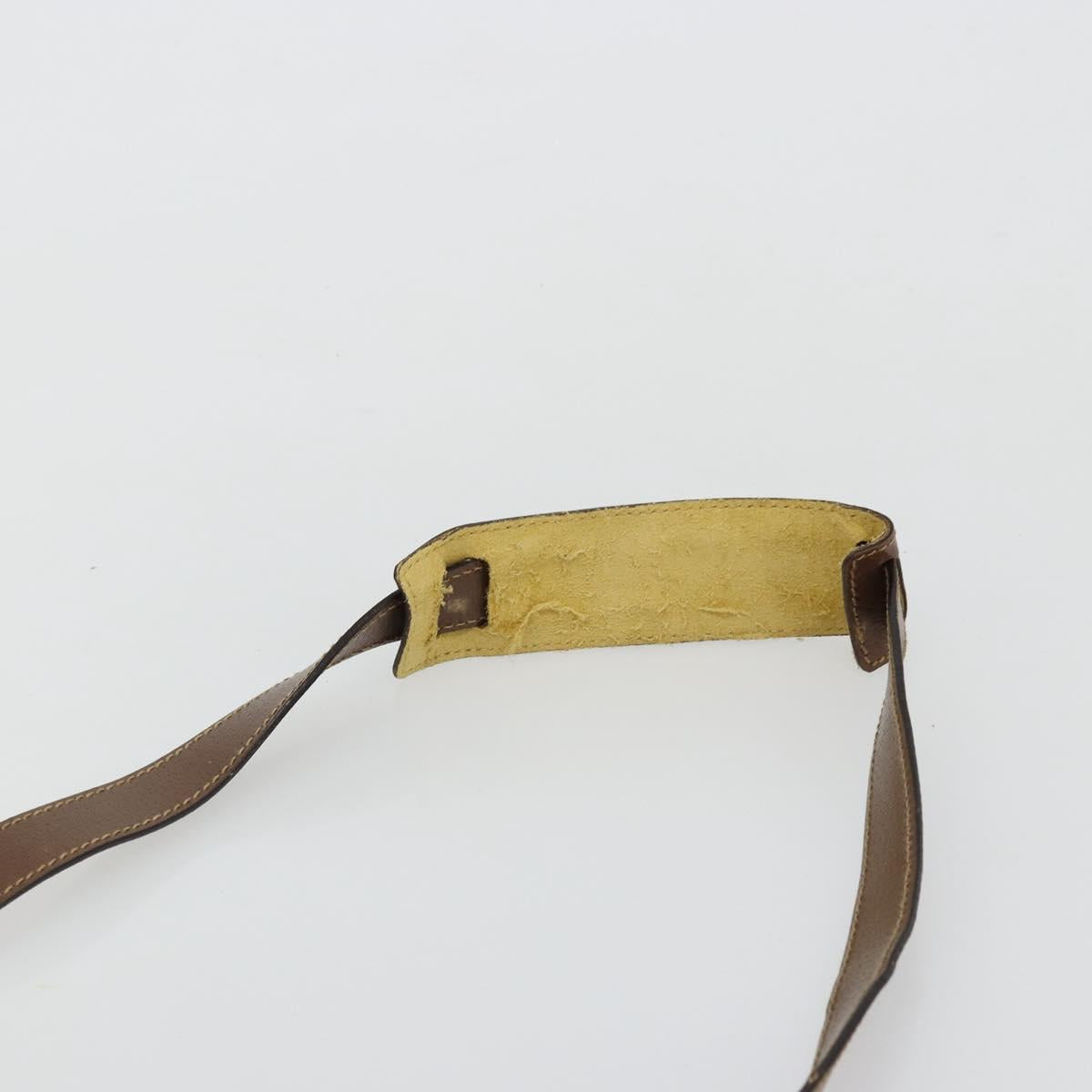 GUCCI Hand Bag Leather 2way Brown Gold 015 904 3681 Auth 177152