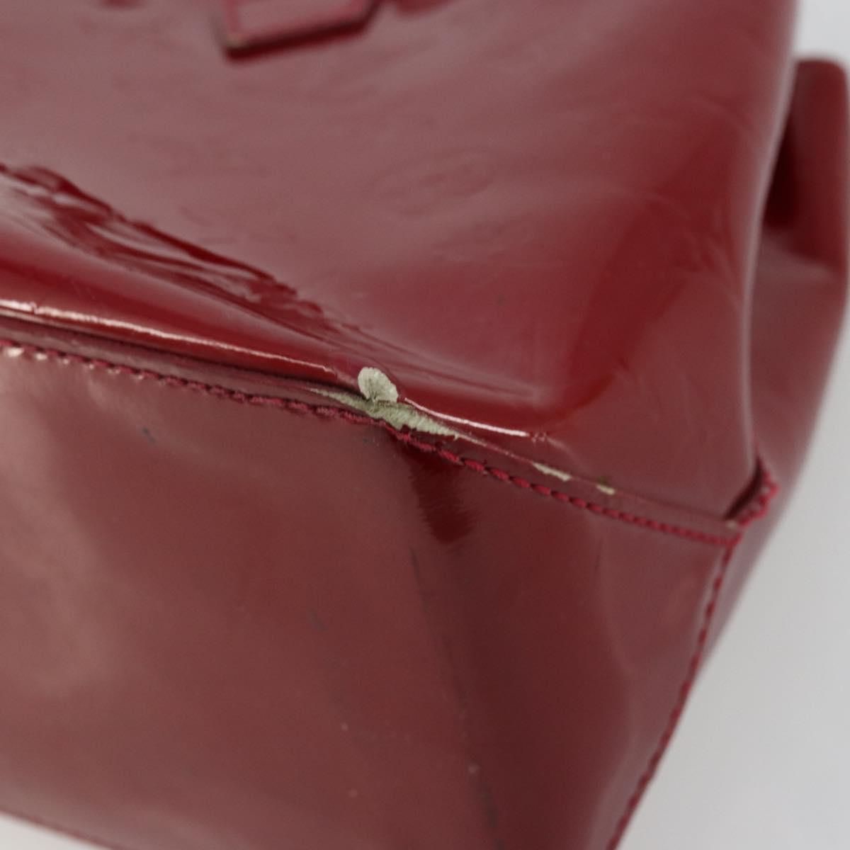 LOUIS VUITTON Monogram Vernis Wilshire PM Bag Pomme D'amour M93642 Auth 177153