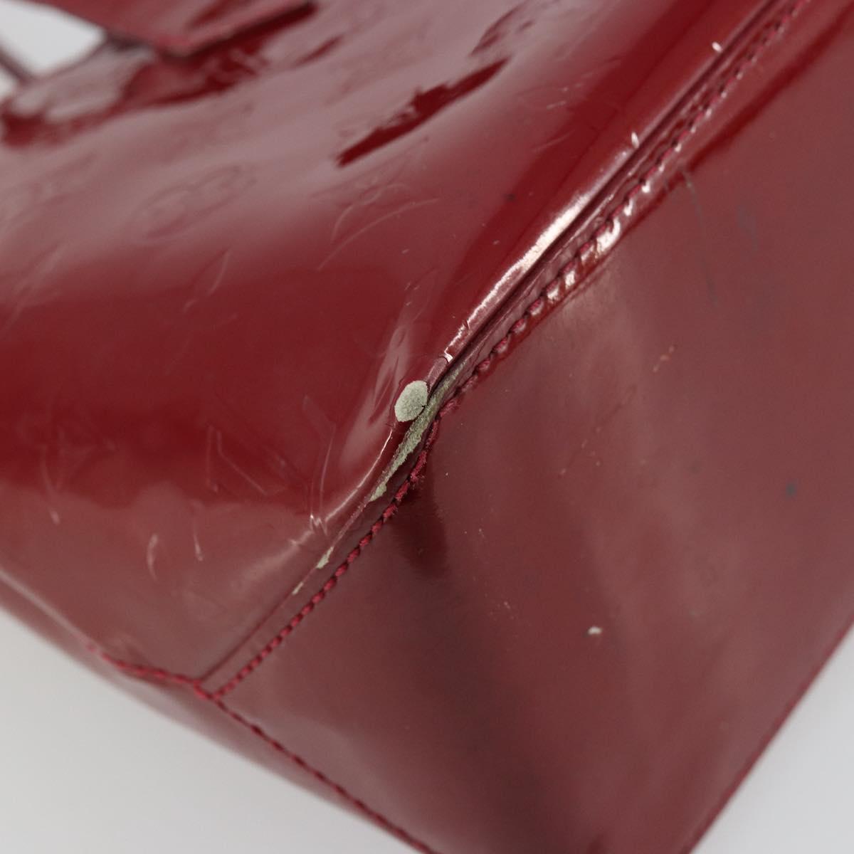 LOUIS VUITTON Monogram Vernis Wilshire PM Bag Pomme D'amour M93642 Auth 177153